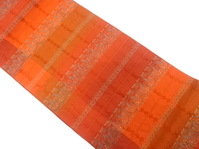 JAPANESE FUKURO OBI / WOVEN ABSTRACT FLOWER